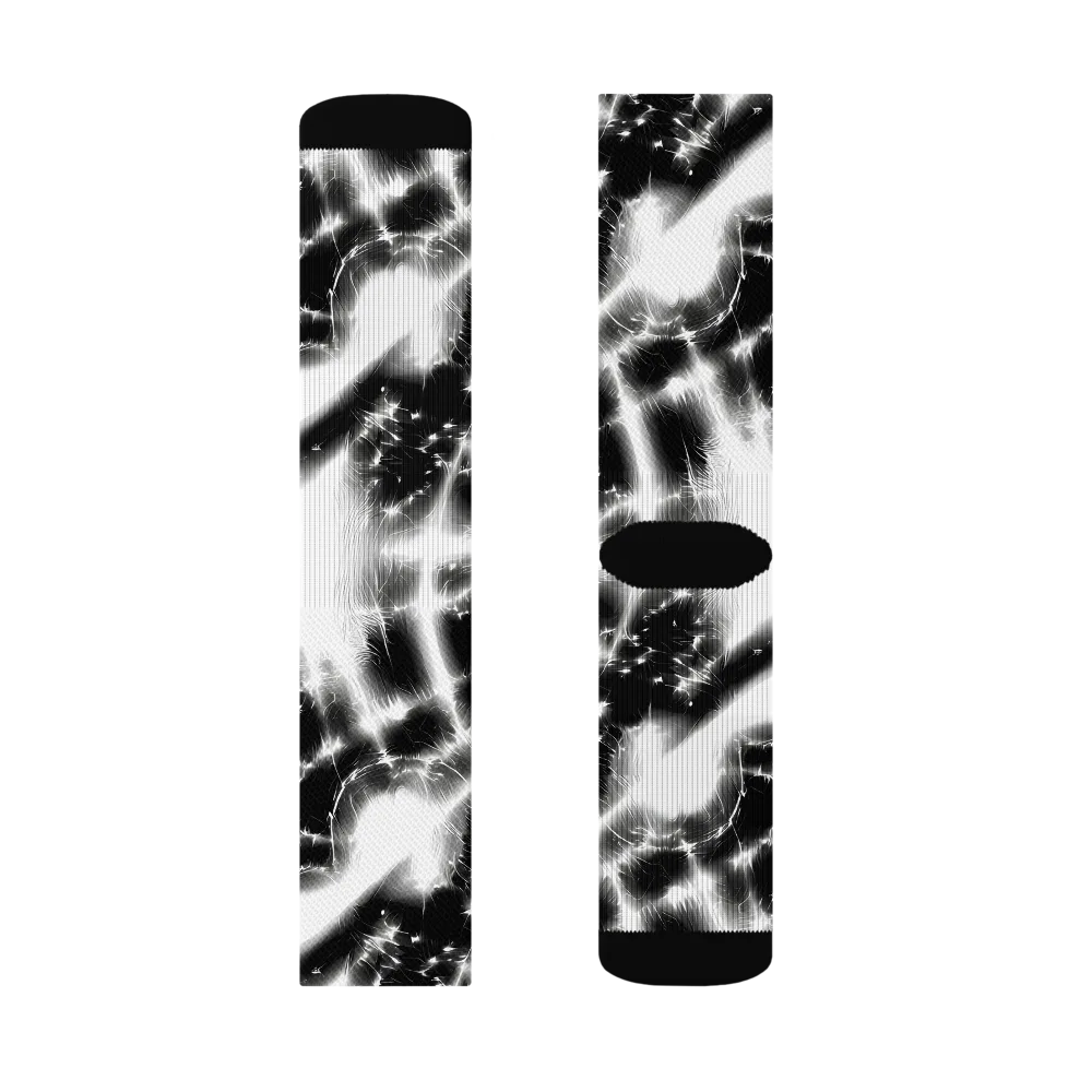 Electric Nightfall on Socks — Left Sock