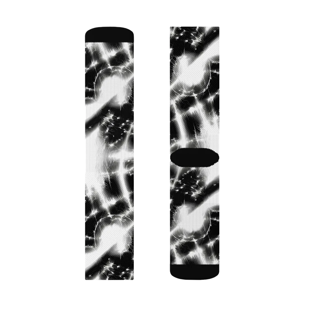 Electric Nightfall on Socks — Right Sock
