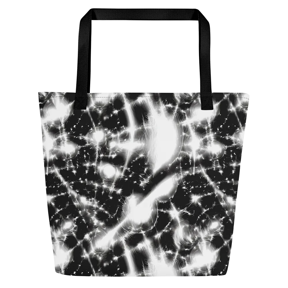 Electric Nightfall on Large Tote Bag W/ Pocket — Front