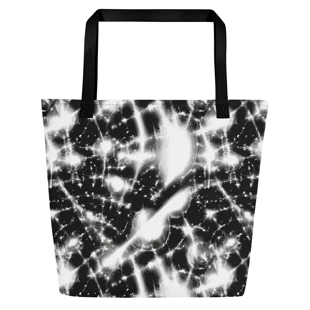 Electric Nightfall on Large Tote Bag W/ Pocket — Front