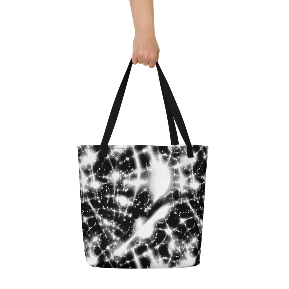 Electric Nightfall on Large Tote Bag W/ Pocket — Front