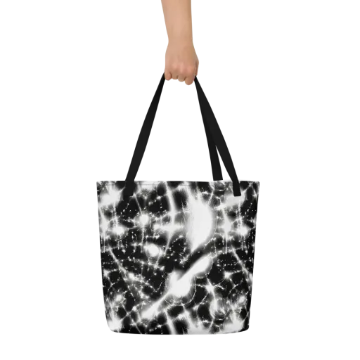 Electric Nightfall on a Large Tote Bag W/ Pocket