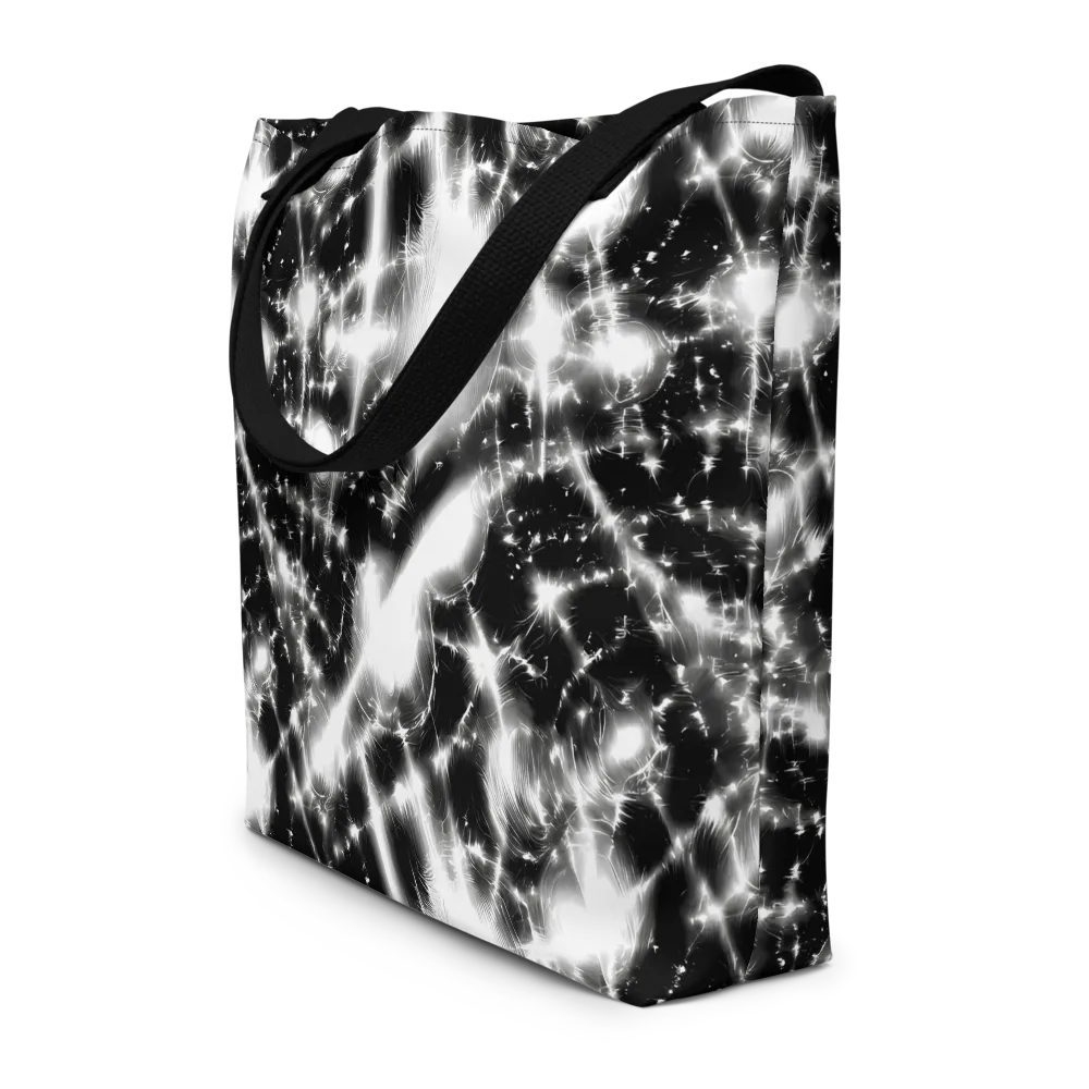 Electric Nightfall on Large Tote Bag W/ Pocket — Front