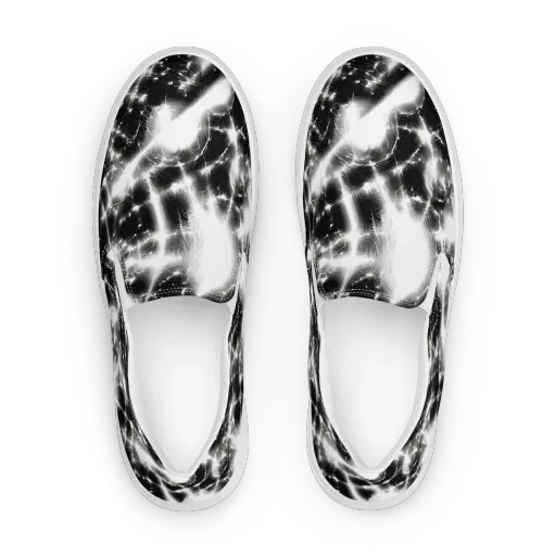 Electric Nightfall on a Women's Slip-On Canvas Shoes