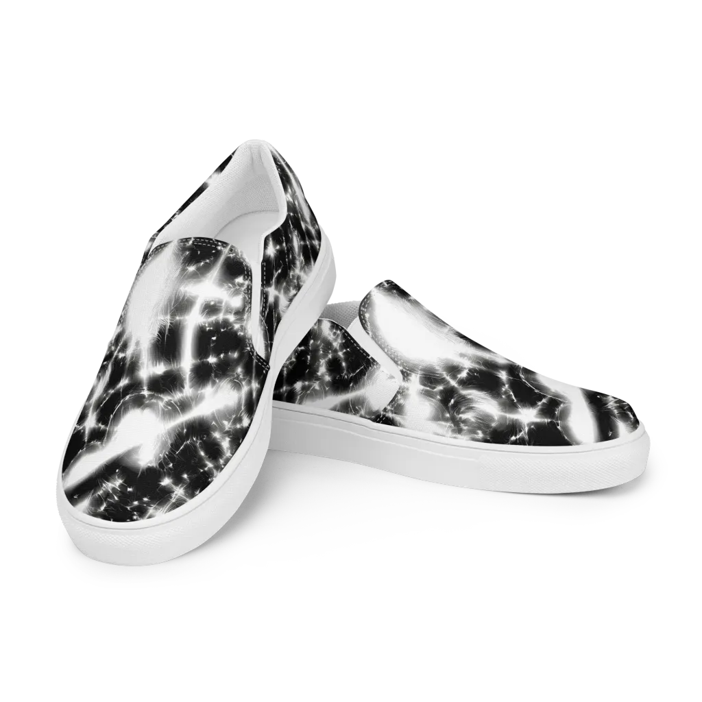 Electric Nightfall on Women's Slip-On Canvas Shoes — Left Front