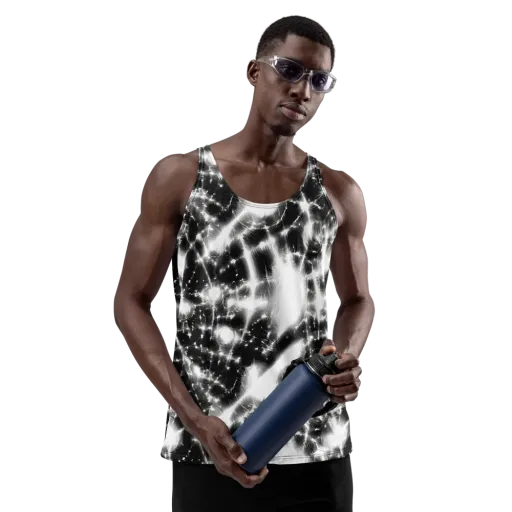Electric Nightfall on a Men's Tank Top