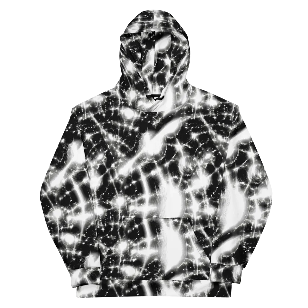 Electric Nightfall on Cotton Hoodie — Front