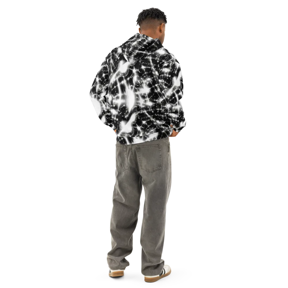 Electric Nightfall on Cotton Hoodie — Back