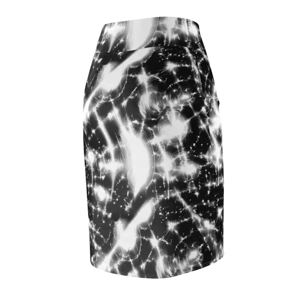 Electric Nightfall on Pencil Skirt — Back Side