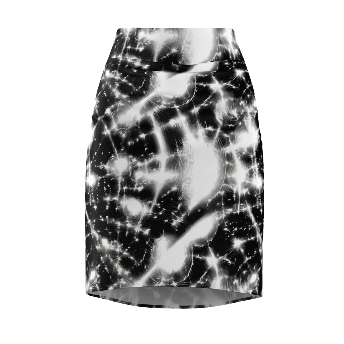 Electric Nightfall on Pencil Skirt — Front