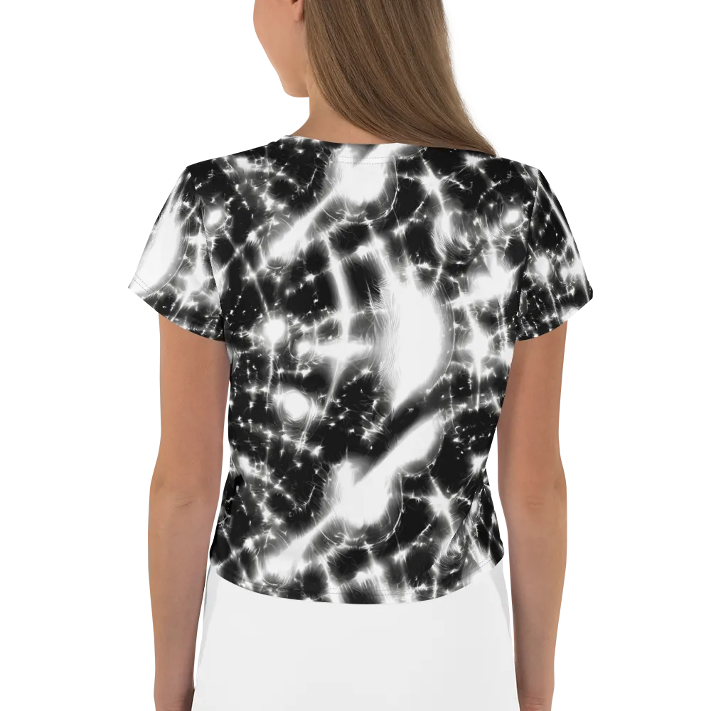 Electric Nightfall on Crop Tee — Back