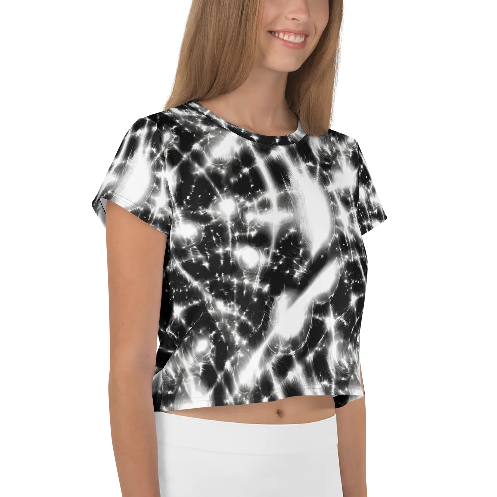 Electric Nightfall on Crop Tee — Right