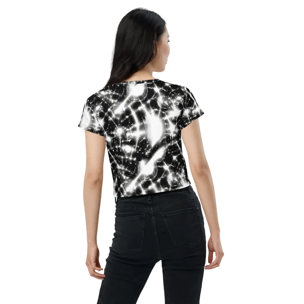 Electric Nightfall on Crop Tee — Back