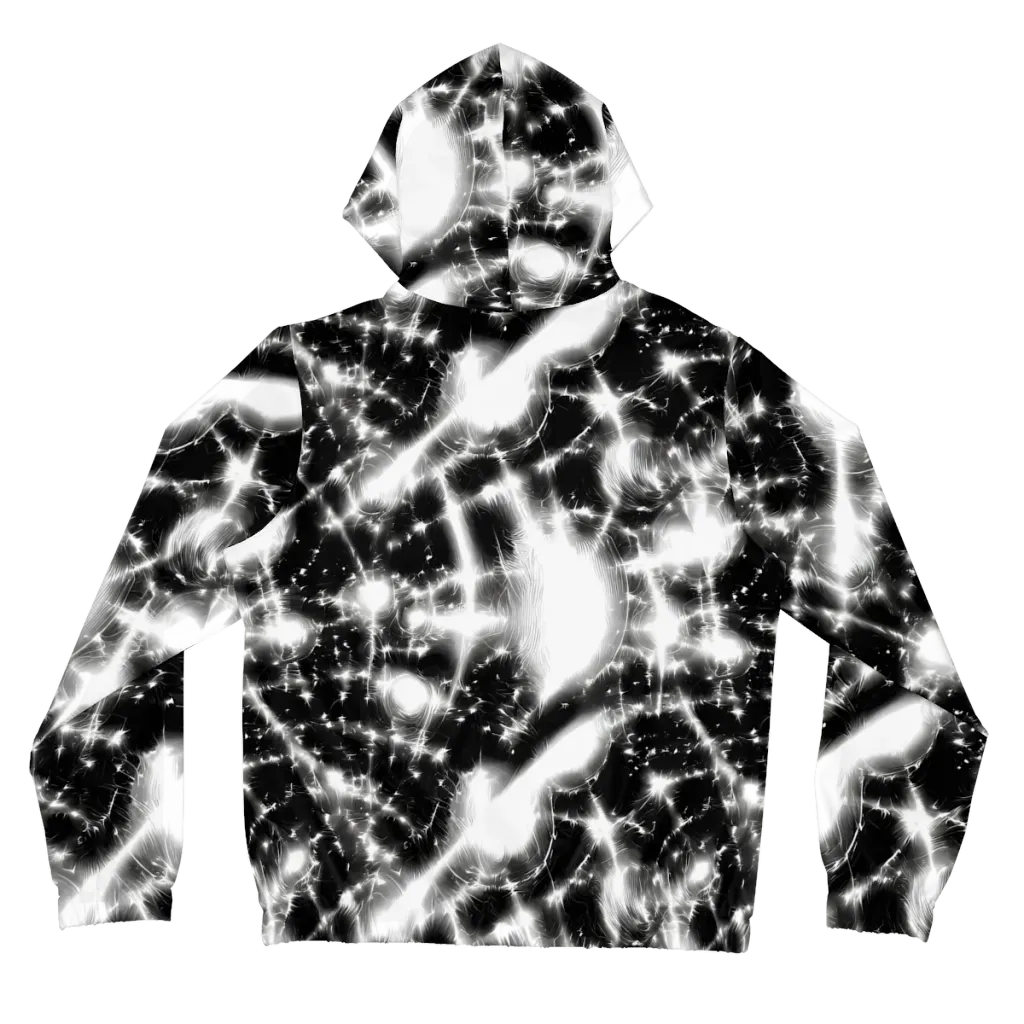 Electric Nightfall on Women's Full-Zip Hoodie — Back