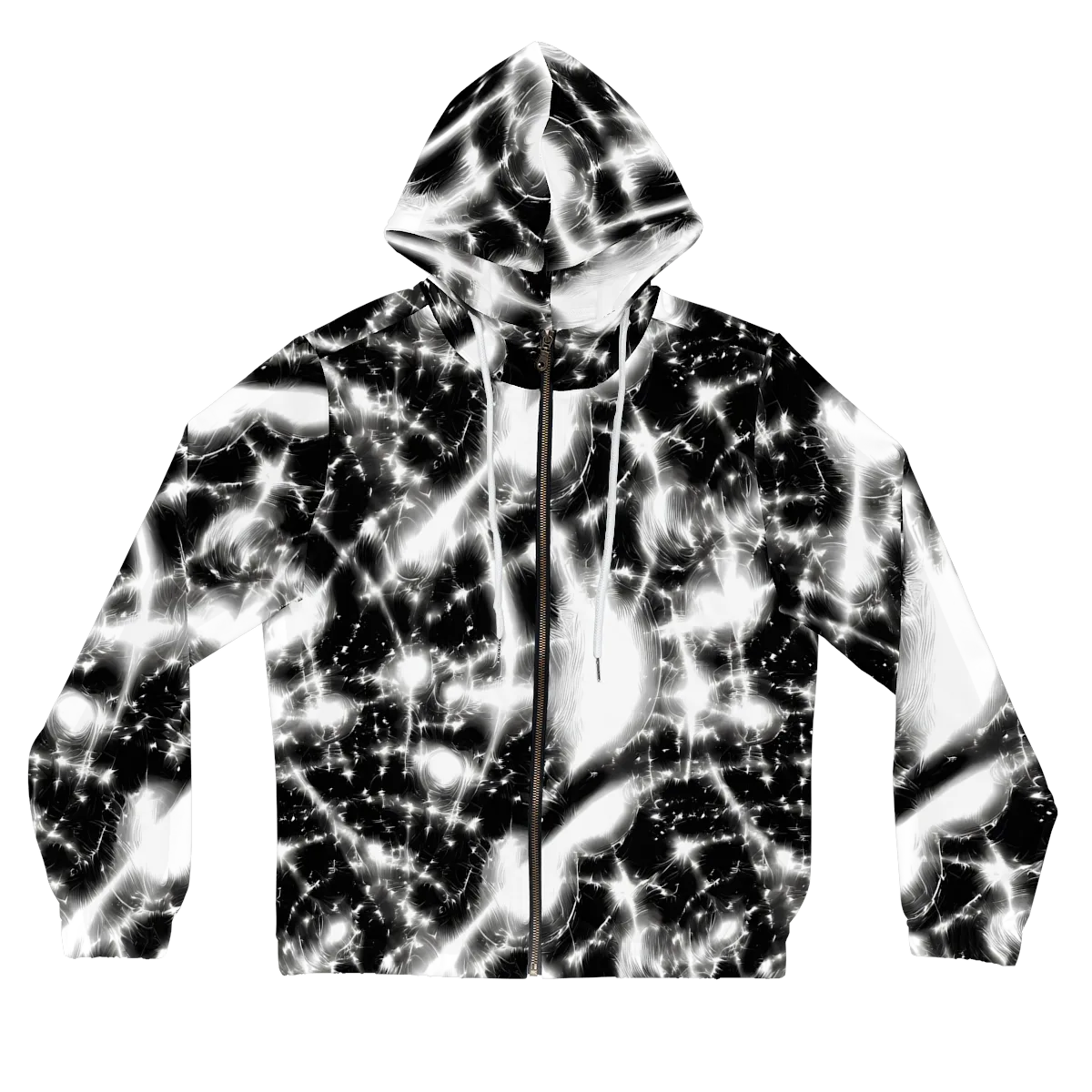 Electric Nightfall on Women's Full-Zip Hoodie — Front