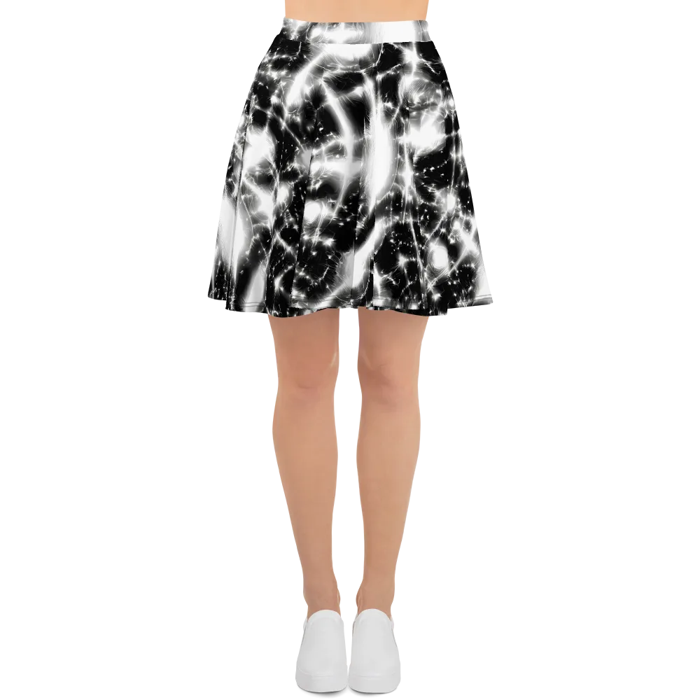Electric Nightfall on Skater Skirt — Front