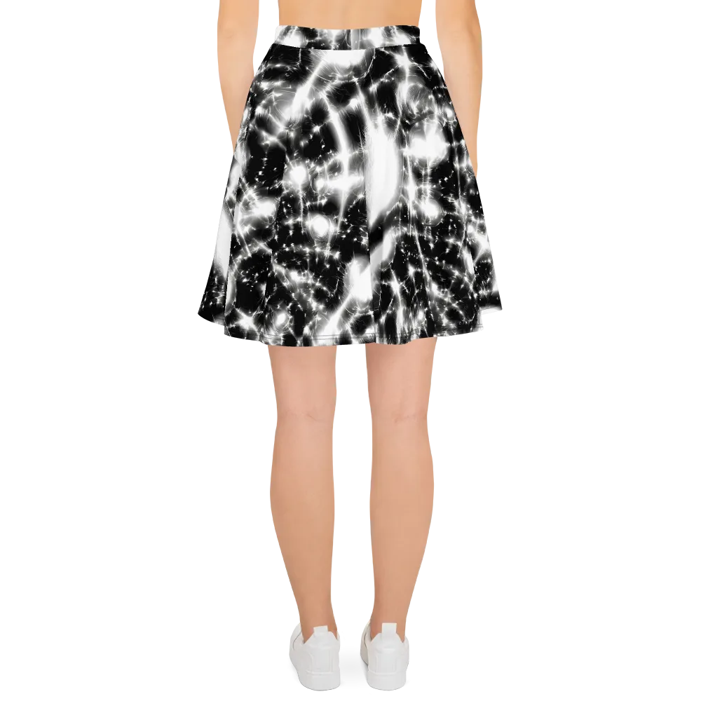 Electric Nightfall on Skater Skirt — Back