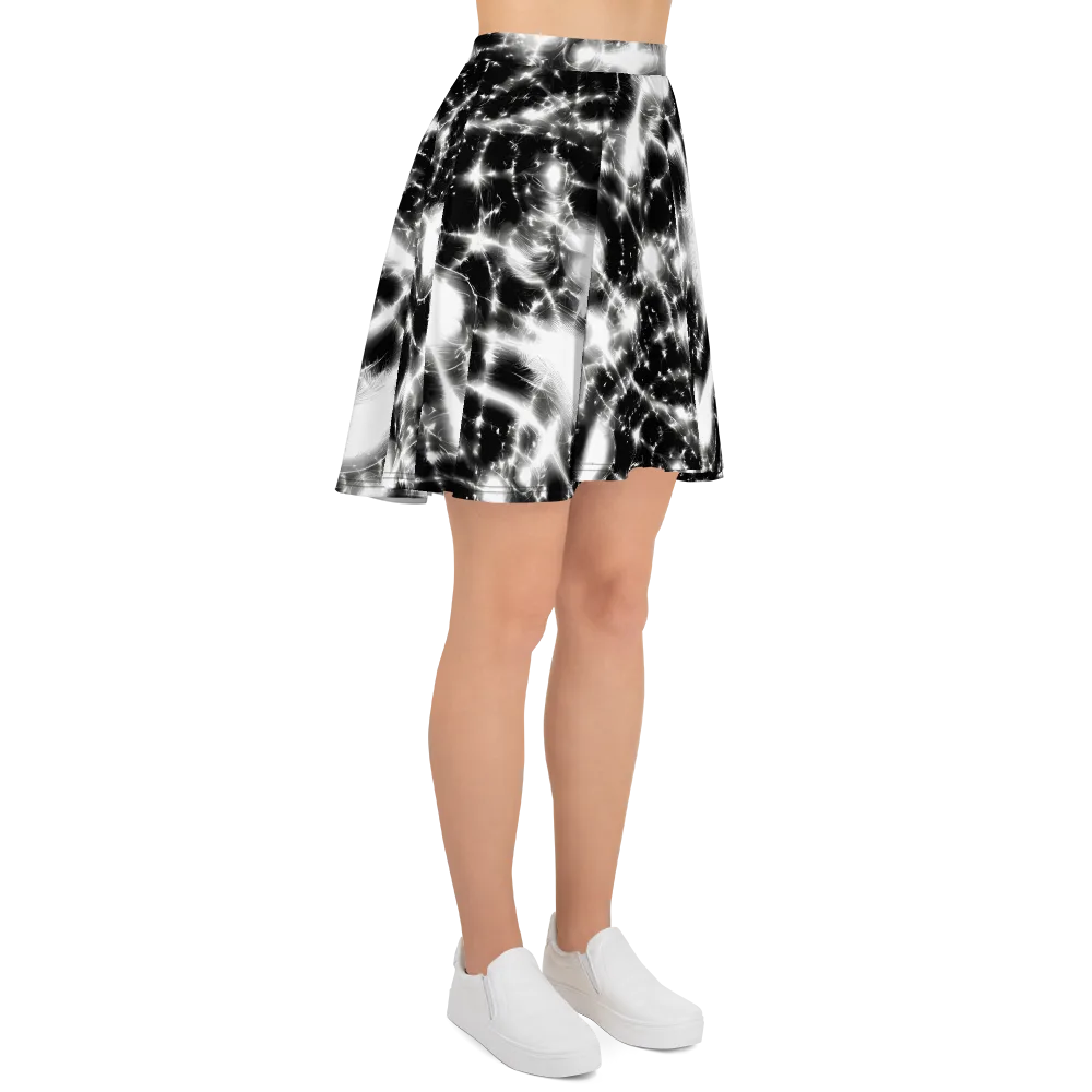 Electric Nightfall on Skater Skirt — Right