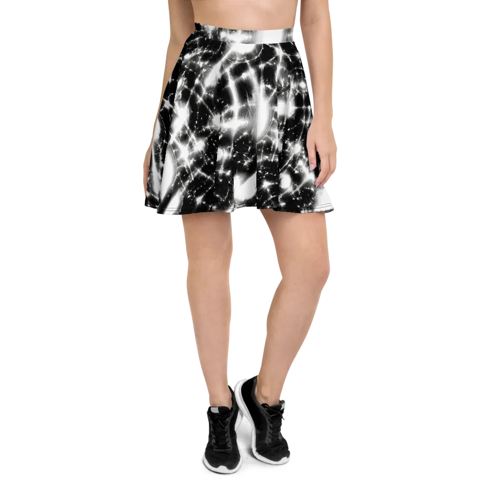 Electric Nightfall on Skater Skirt — Front