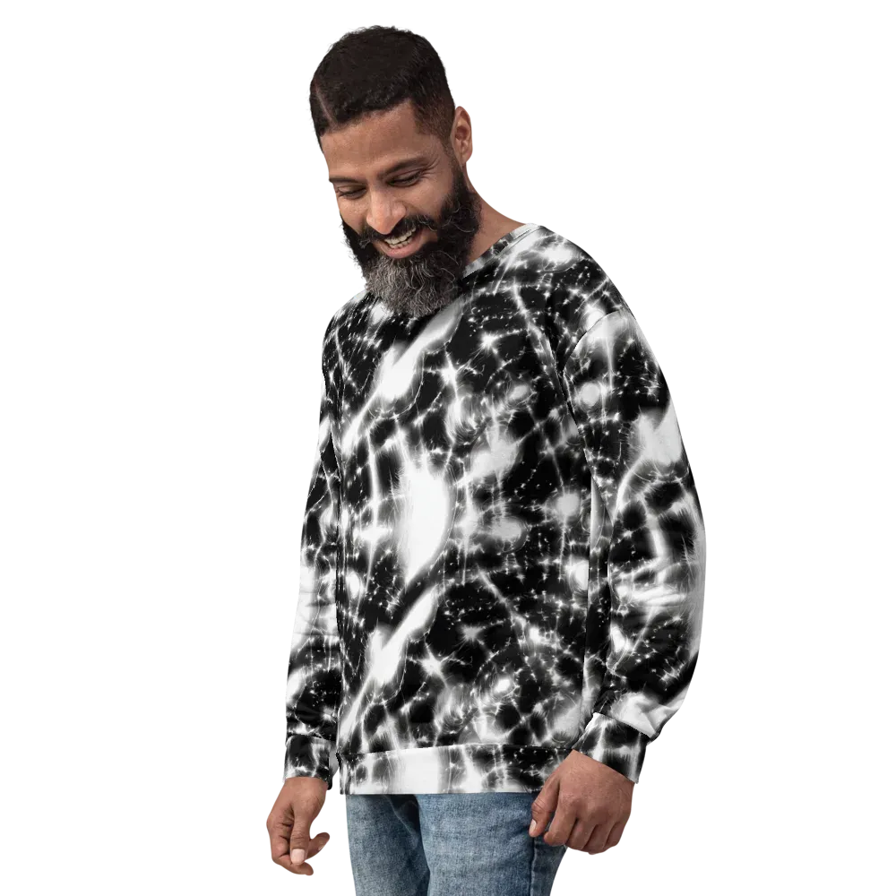 Electric Nightfall on Sweatshirt — Left Front