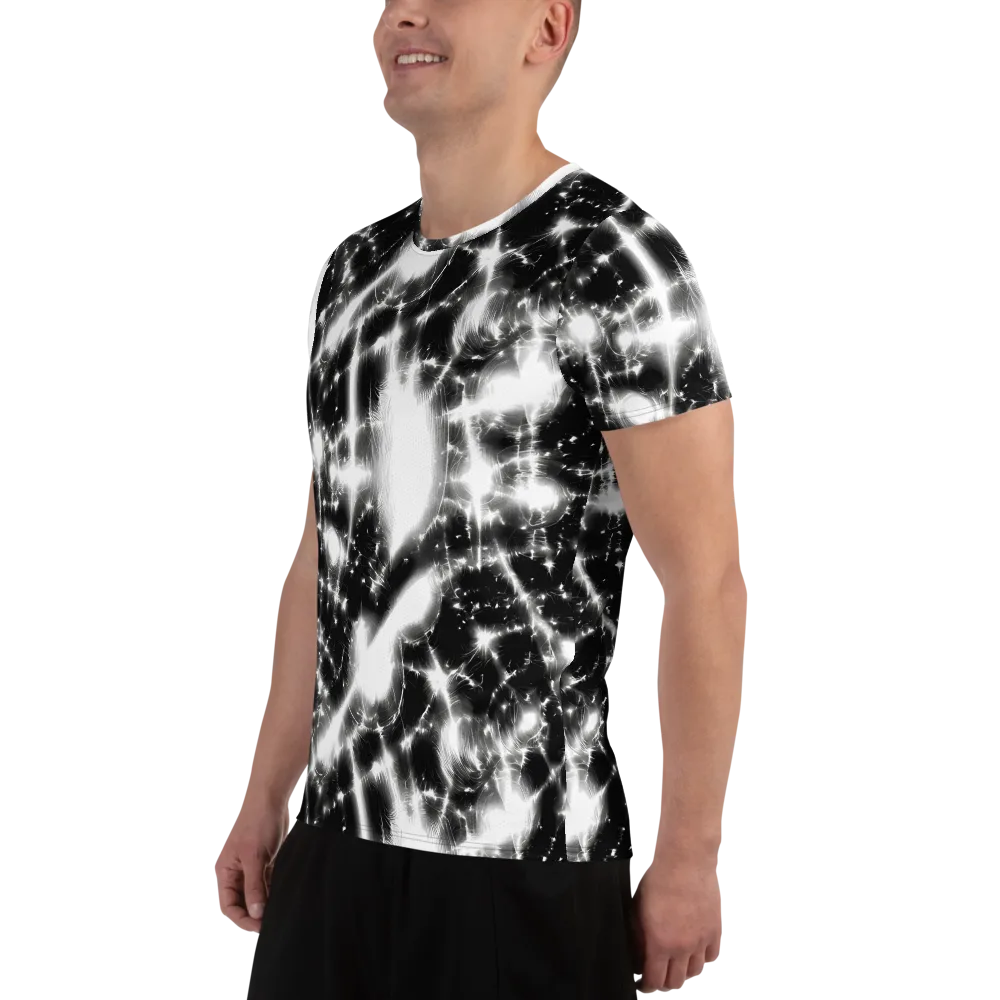 Electric Nightfall on Men's Athletic T-Shirt — Left