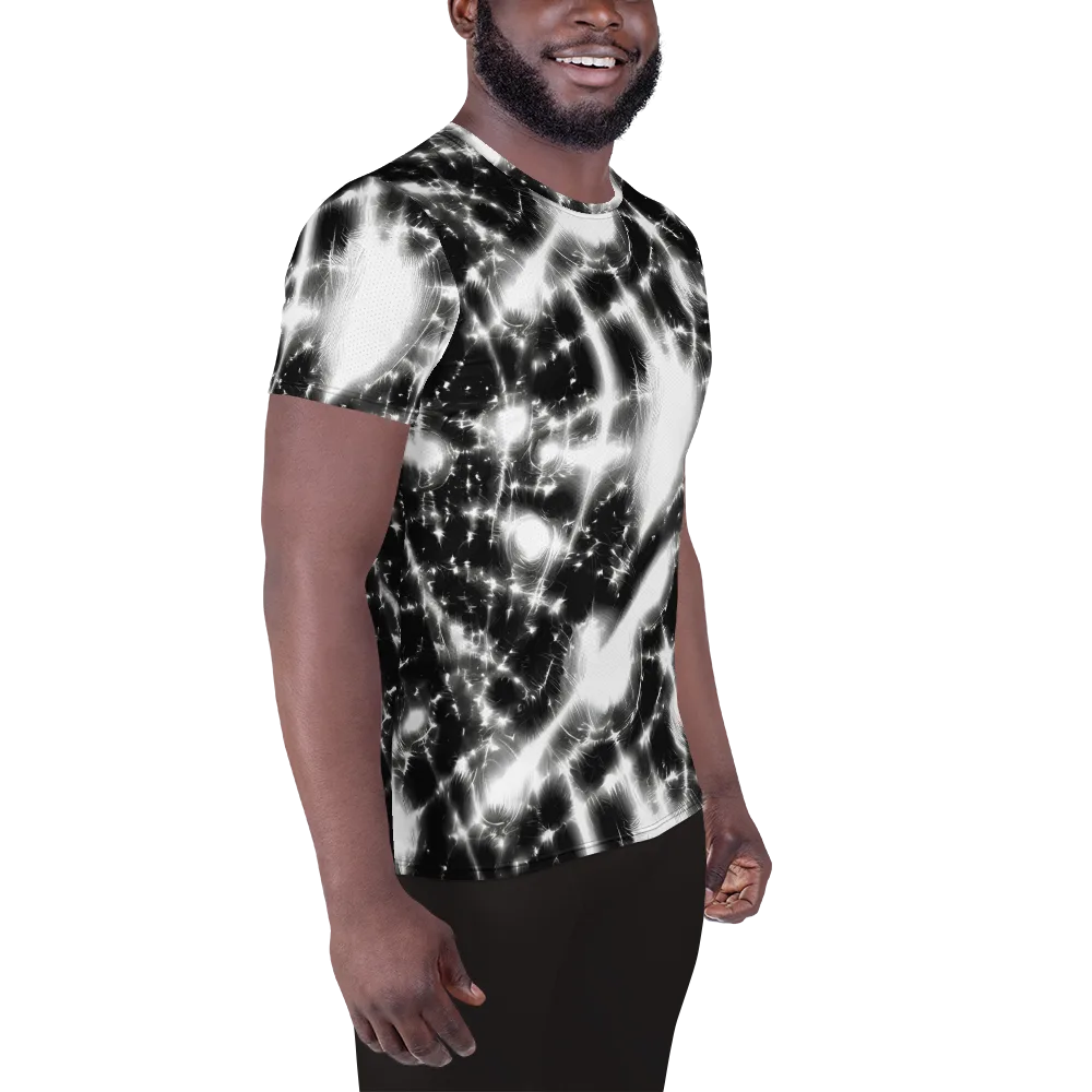Electric Nightfall on Men's Athletic T-Shirt — Right