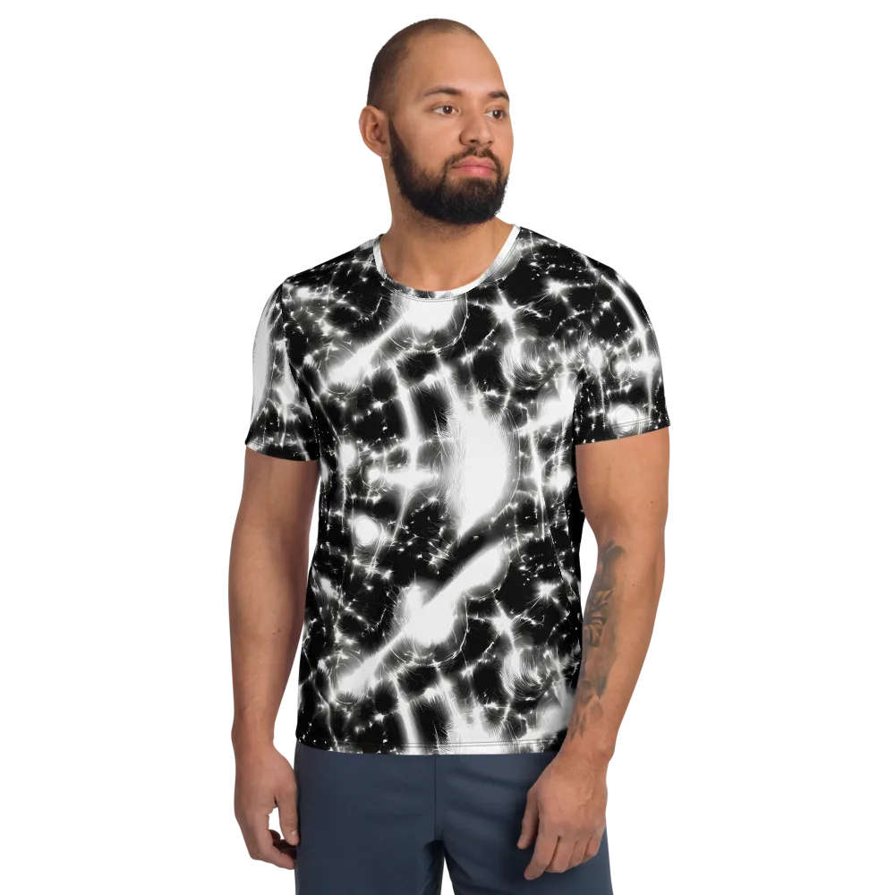Electric Nightfall on Men's Athletic T-Shirt — Front