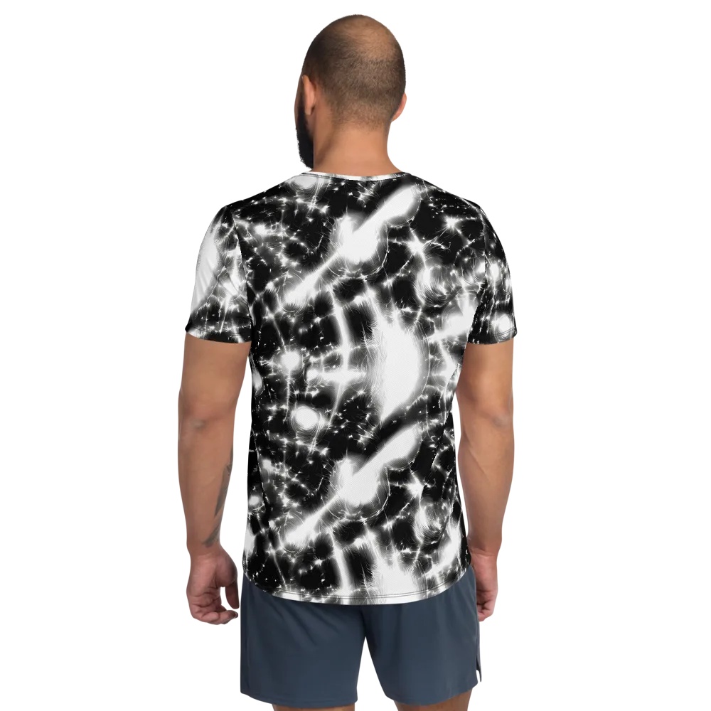 Electric Nightfall on Men's Athletic T-Shirt — Back