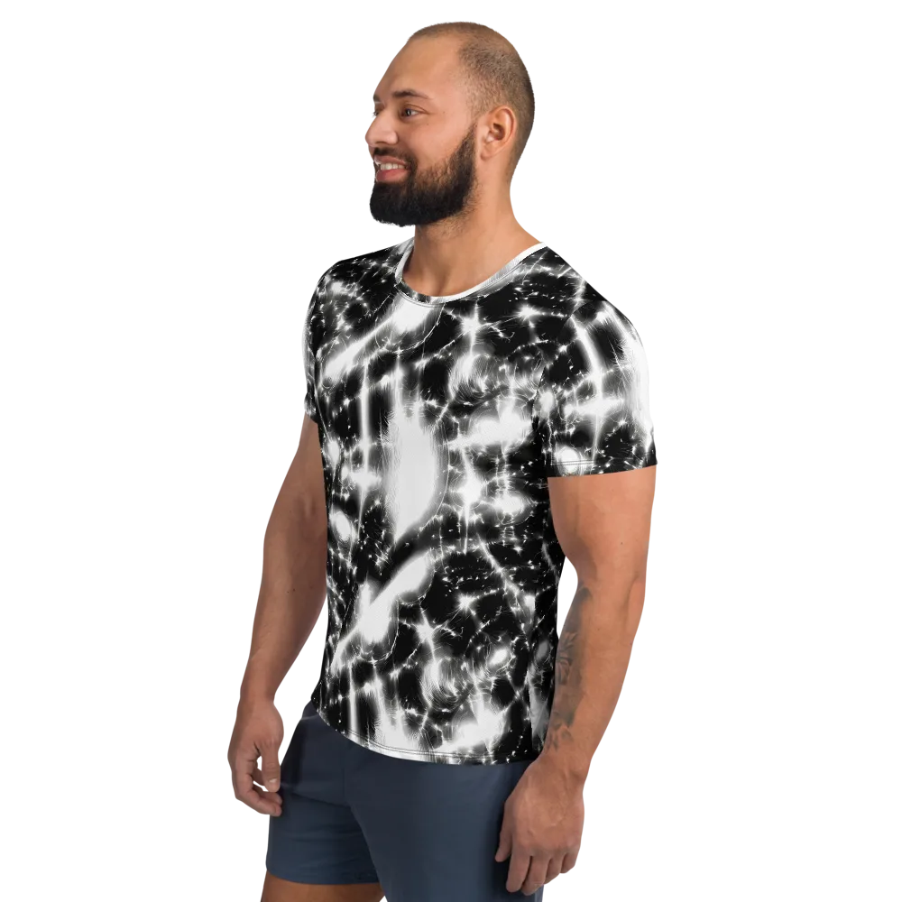 Electric Nightfall on Men's Athletic T-Shirt — Left