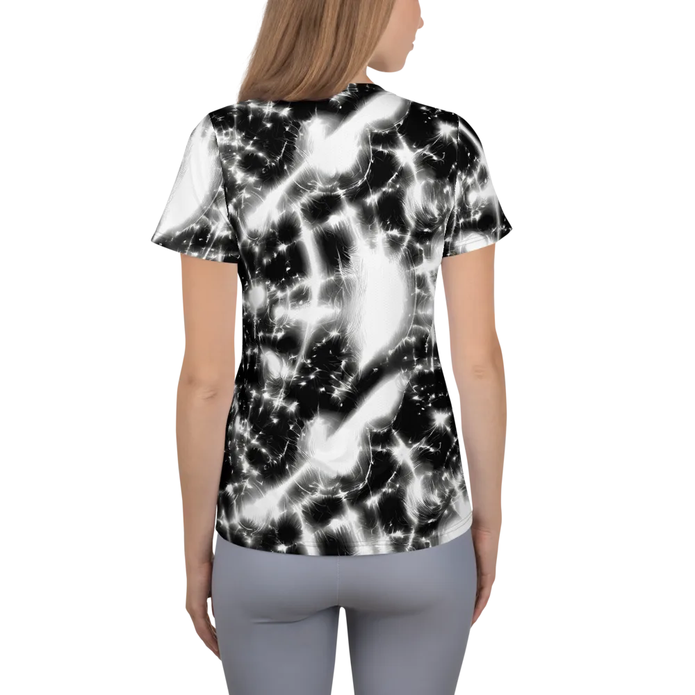 Electric Nightfall on Women's Athletic T-Shirt — Back