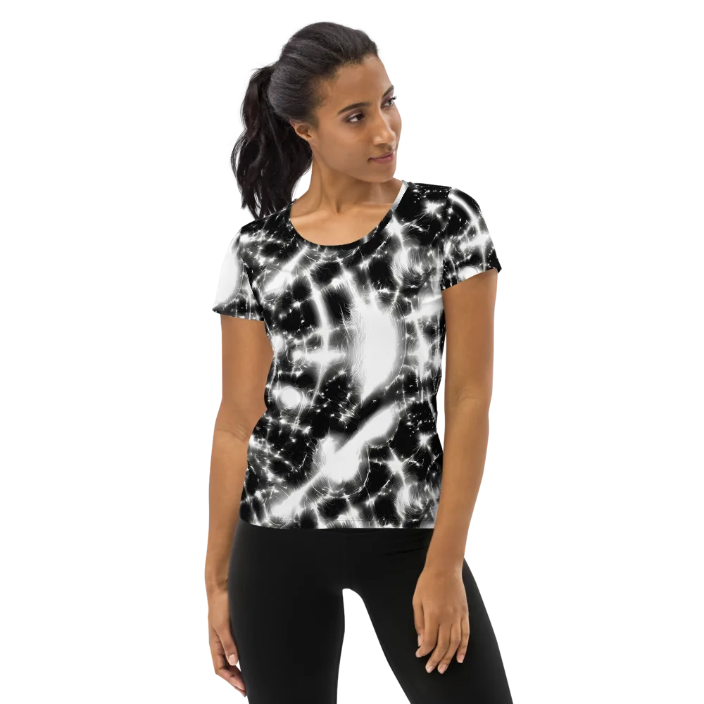 Electric Nightfall on Women's Athletic T-Shirt — Front