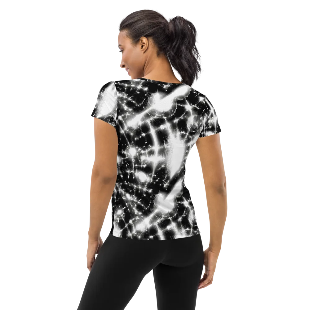 Electric Nightfall on Women's Athletic T-Shirt — Back