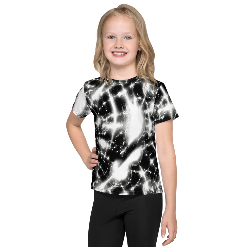 Electric Nightfall on Kids Crew Neck T-Shirt — Front