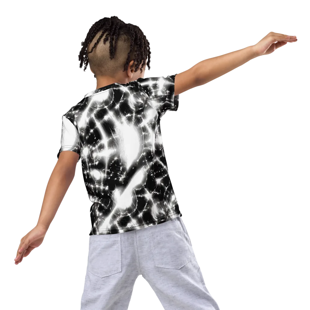 Electric Nightfall on Kids Crew Neck T-Shirt — Back