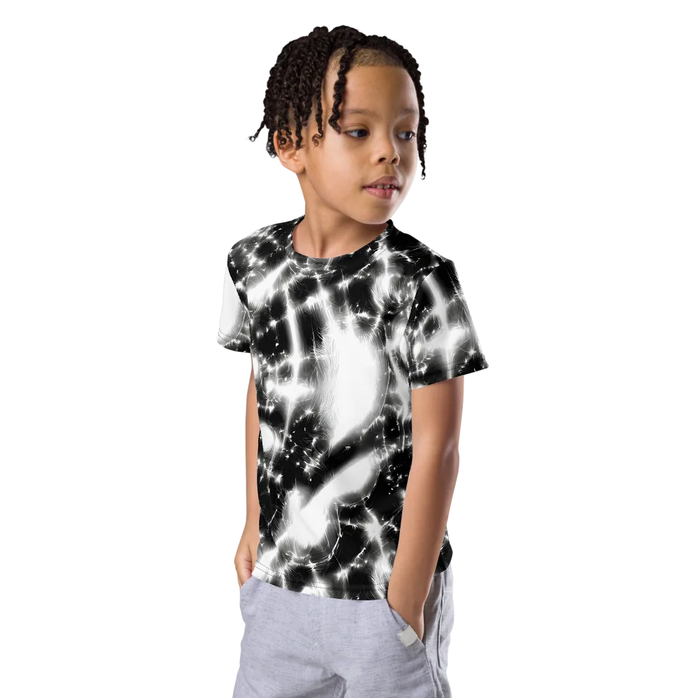 Electric Nightfall on Kids Crew Neck T-Shirt — Left Front
