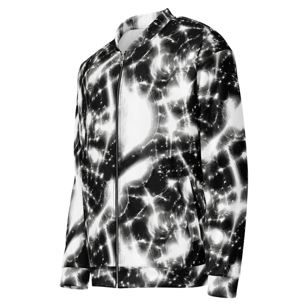 Electric Nightfall on Bomber Jacket — Left Front