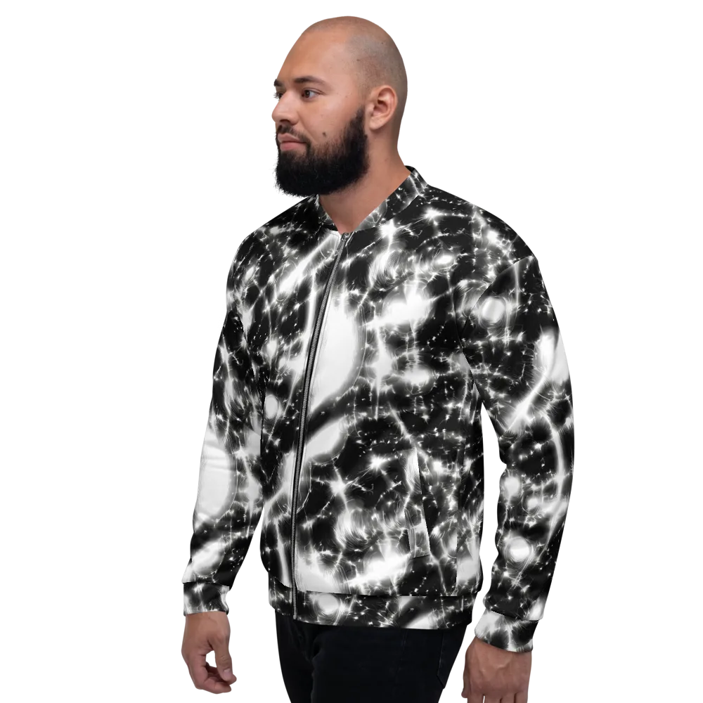 Electric Nightfall on Bomber Jacket — Left