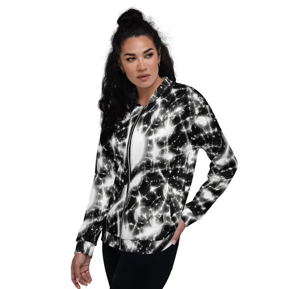 Electric Nightfall on Bomber Jacket — Left