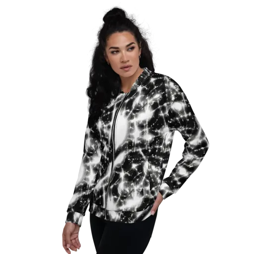 Electric Nightfall on a Bomber Jacket