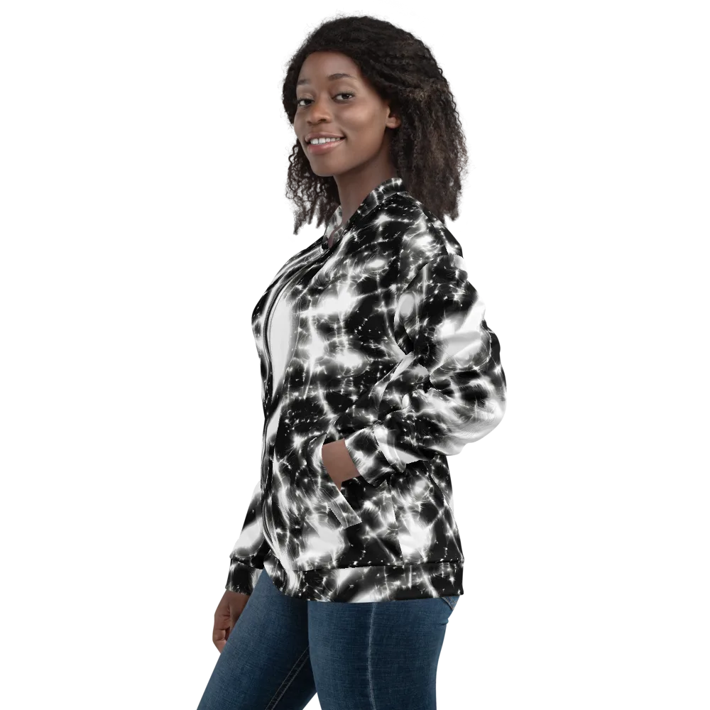 Electric Nightfall on Bomber Jacket — Left