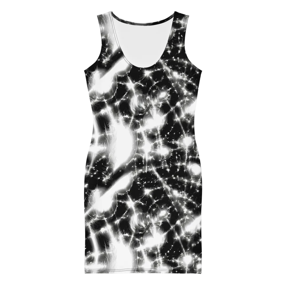 Electric Nightfall on Bodycon Dress — Front