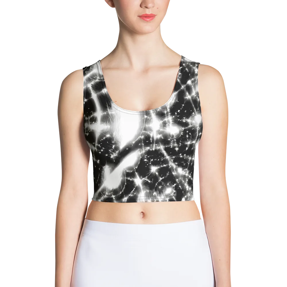 Electric Nightfall on Crop Top — Front