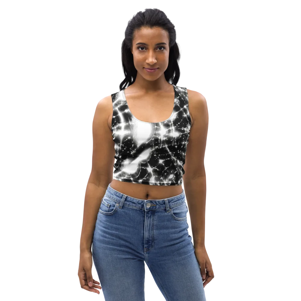 Electric Nightfall on Crop Top — Front