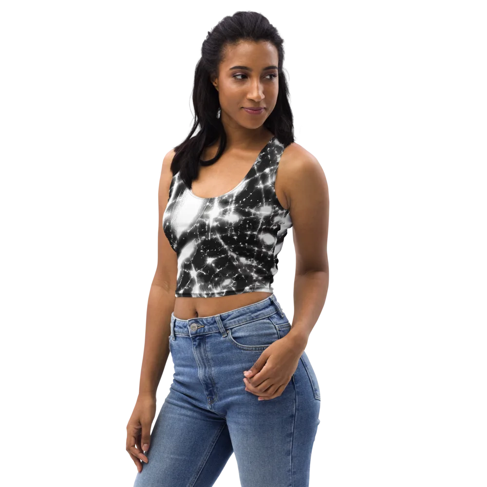 Electric Nightfall on Crop Top — Left Front