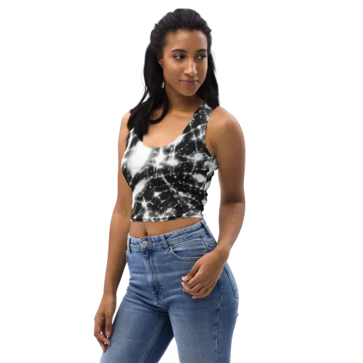 Electric Nightfall on a Crop Top