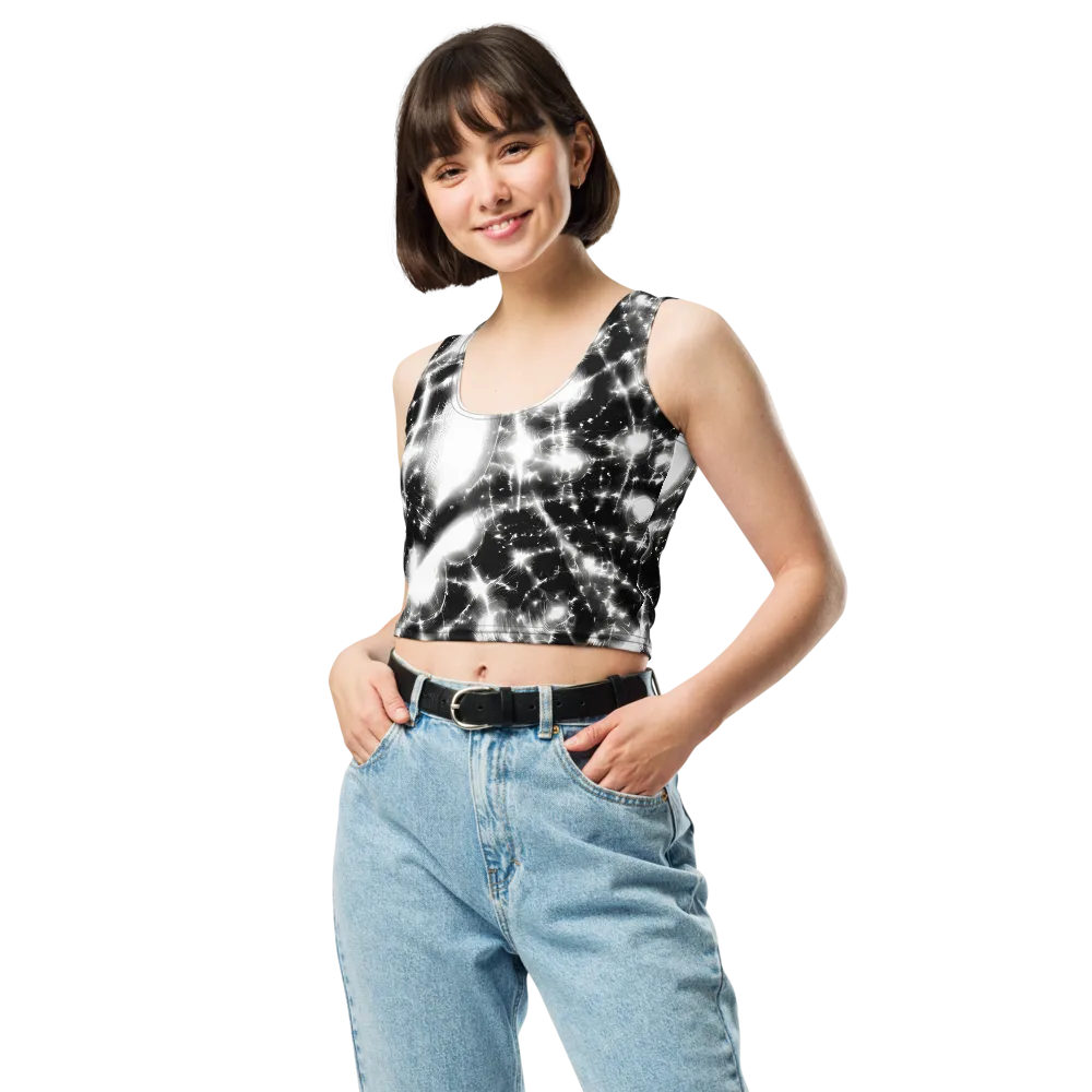 Electric Nightfall on Crop Top — Front