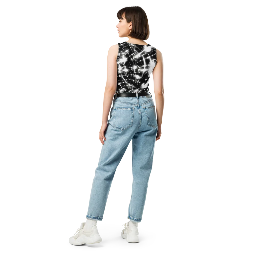 Electric Nightfall on Crop Top — Back