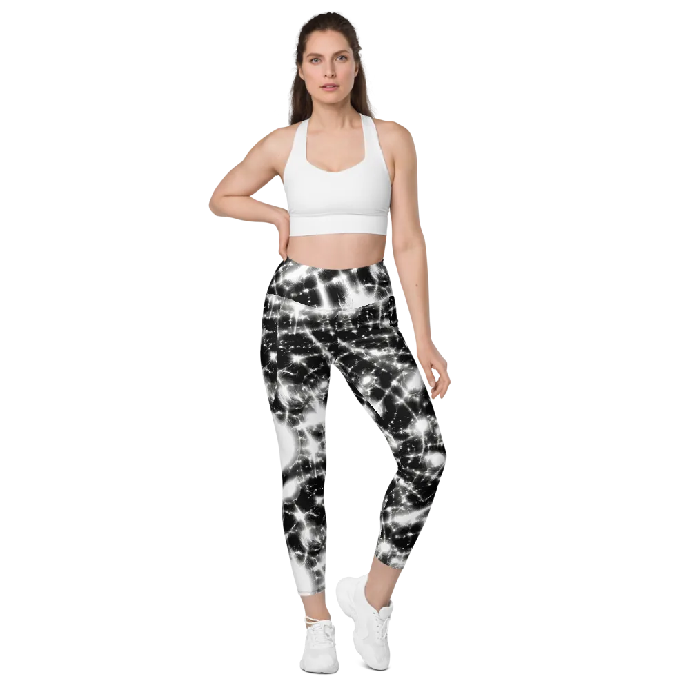 Electric Nightfall on Leggings with Pockets — Front