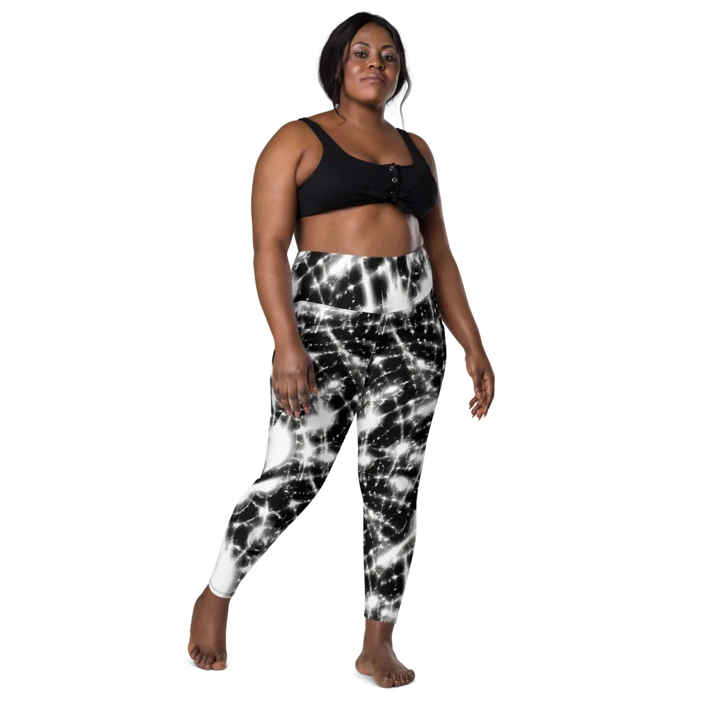 Electric Nightfall on Leggings with Pockets — Front