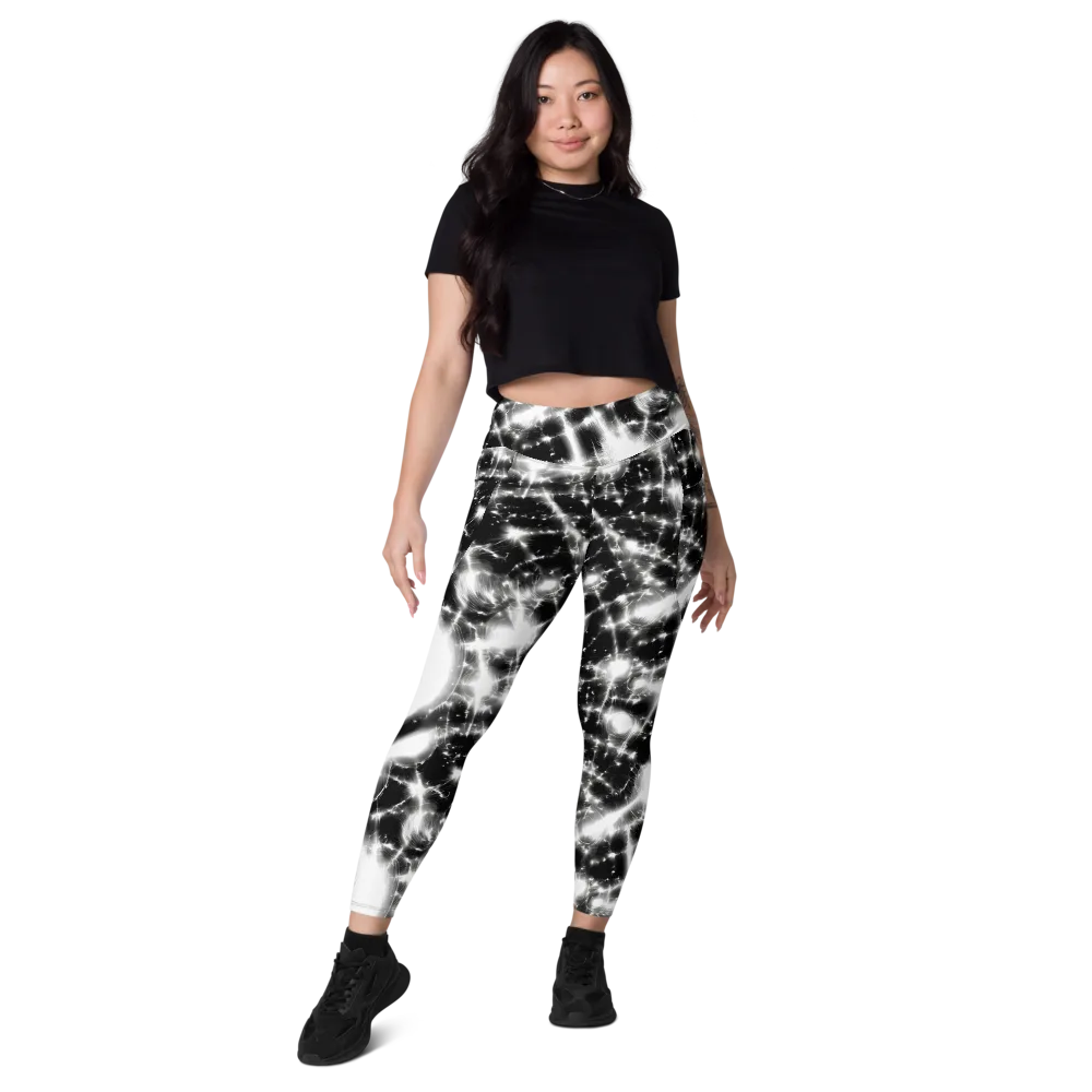 Electric Nightfall on Leggings with Pockets — Front